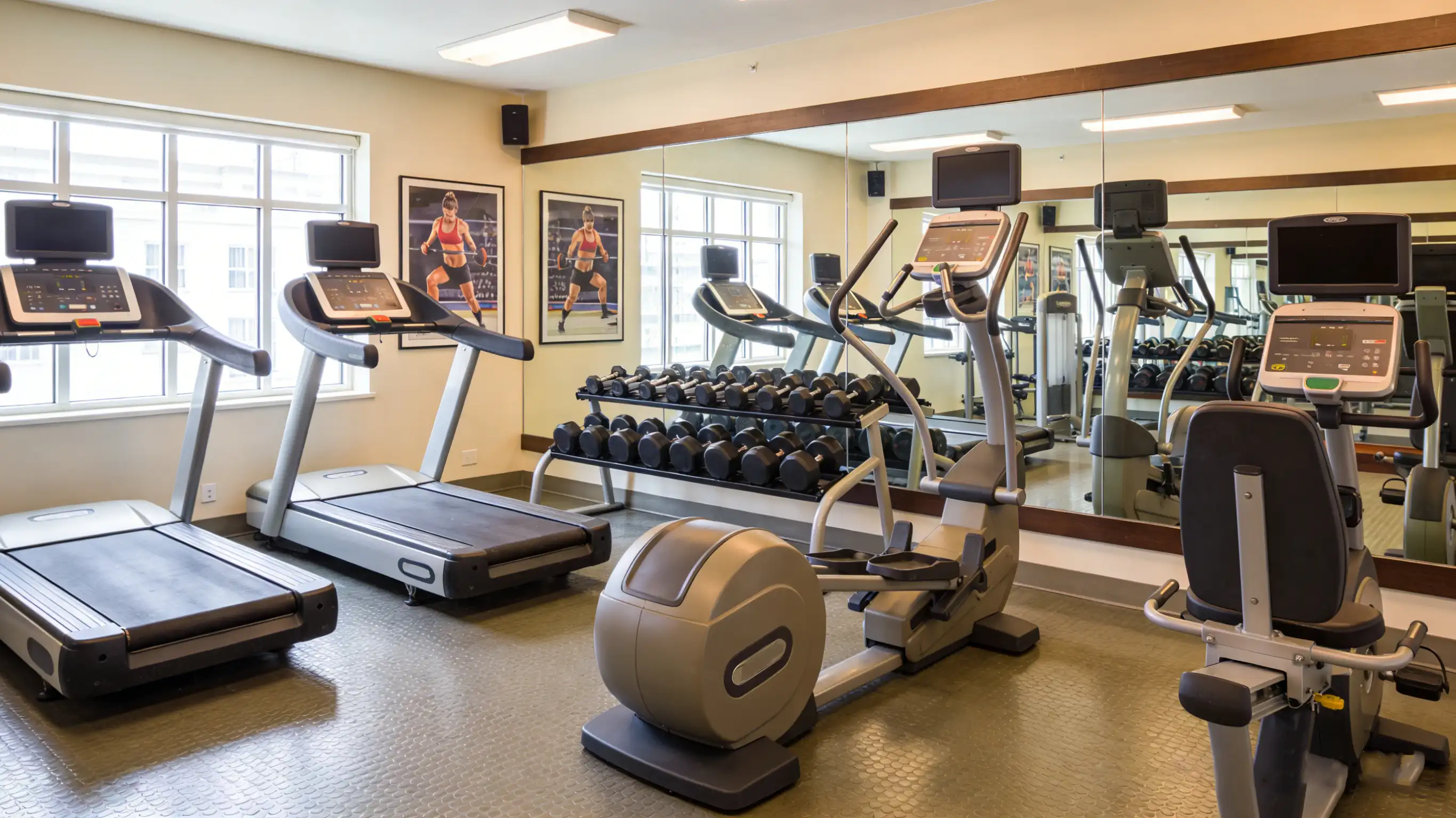 Kako opremiti poslovne dvorane, domače telovadnice in fitnes studie pod 100 kvadratnimi metri?